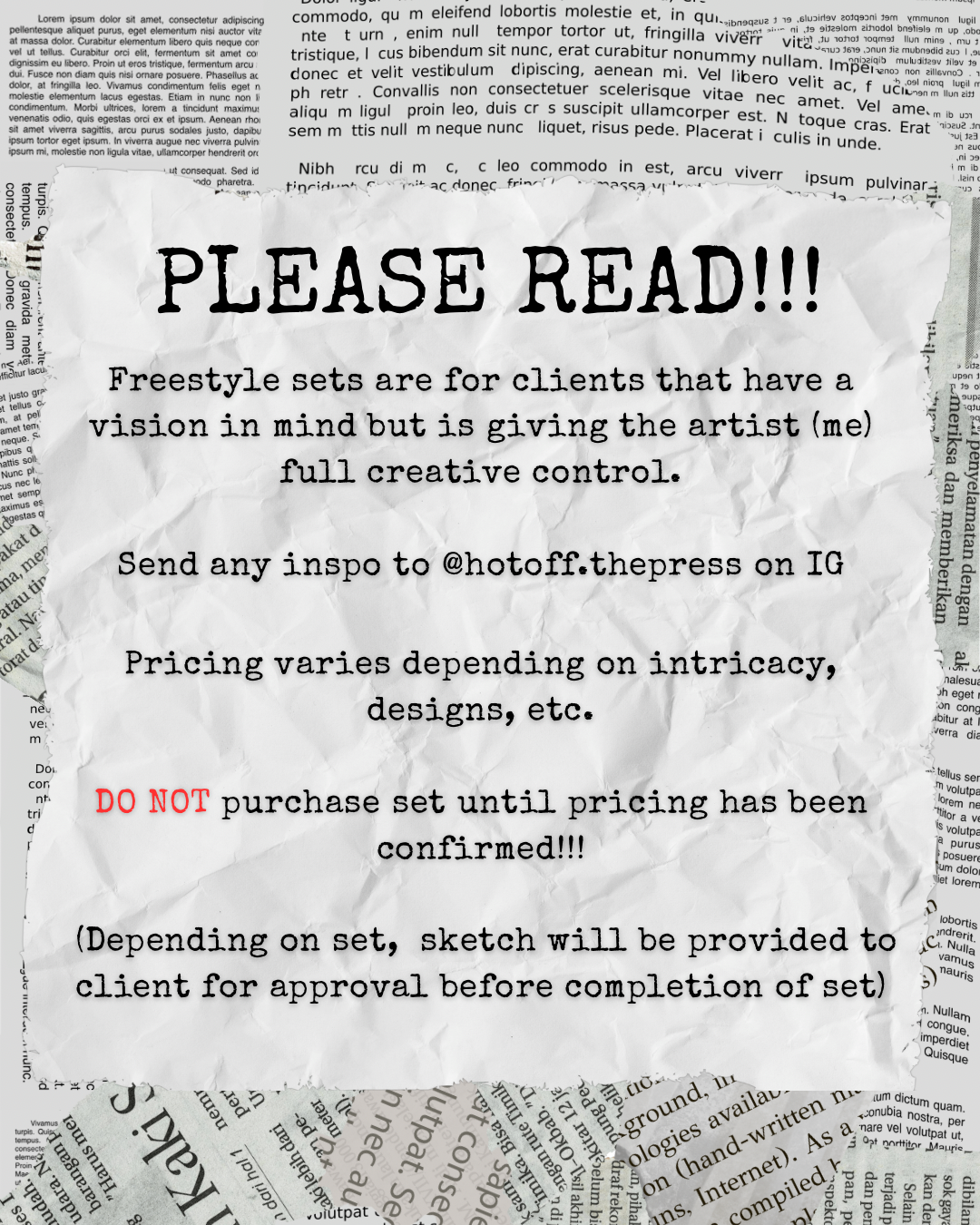 Freestyle Sets (Read 2nd Photo)